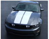 2010-12 Mustang - Dual Hood Stripes - Rounded Corners - No Hood Scoop